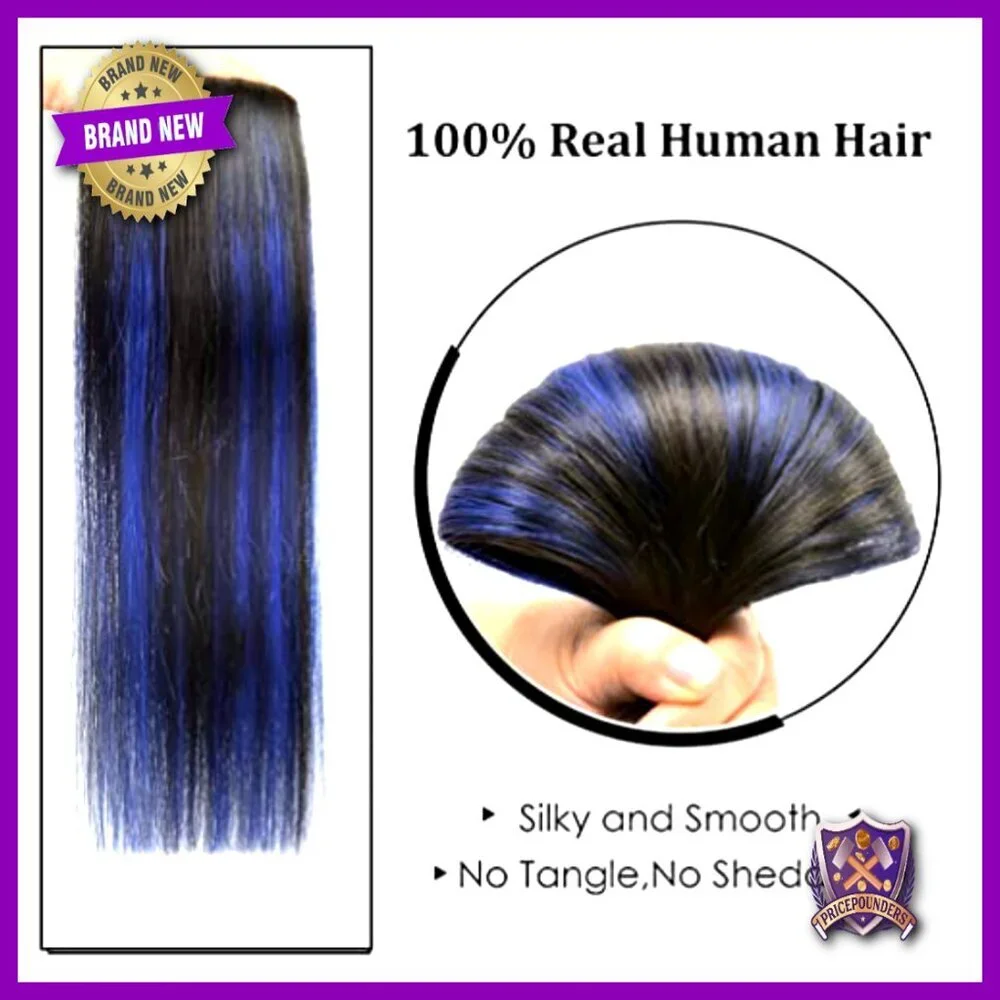 Silky Straight Human Hair Clip-In Extensions 16 Inch 4 Pieces 55g